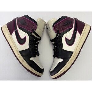 Size 7 -Air Jordan 1 SE Mid Bordeaux W Sneakers